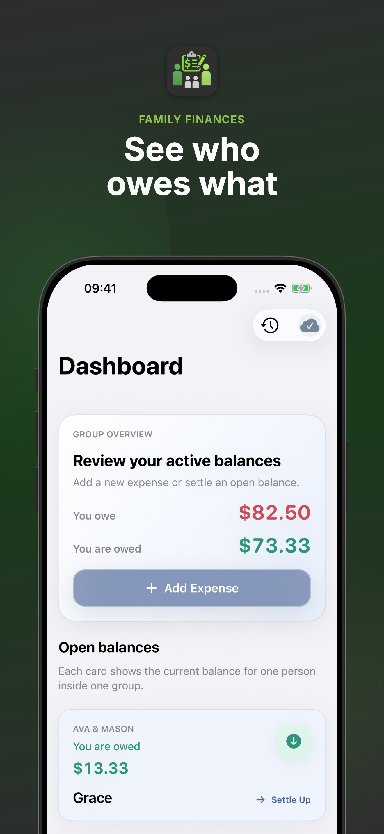Child Costs dashboard